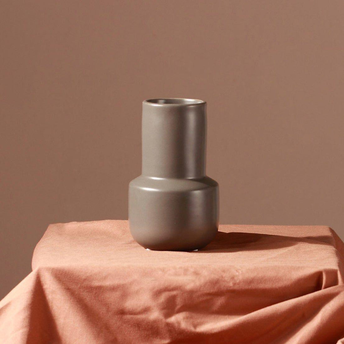 Taupe Monochrome Ceramic Vases