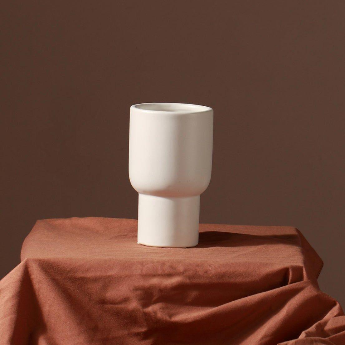 Taupe Monochrome Ceramic Vases