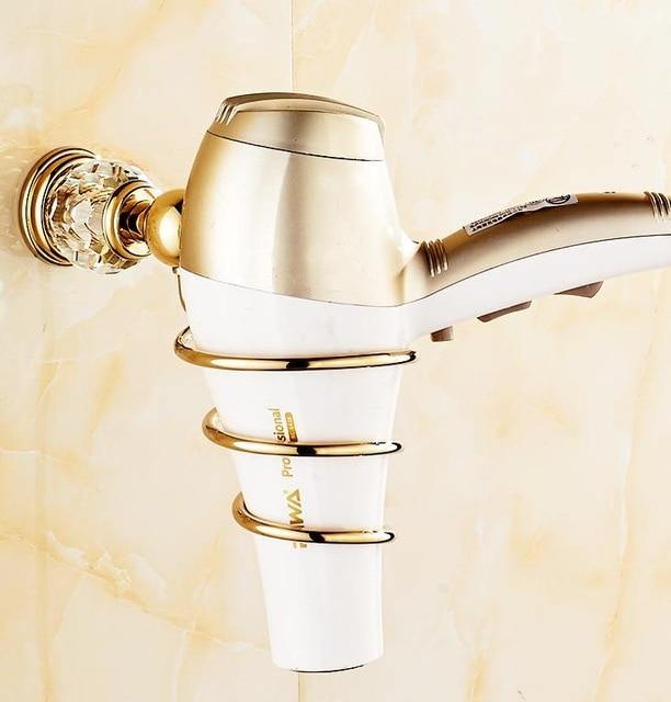 Luxury Gold Crystal Brass Bathroom Accessories - LuxVerve