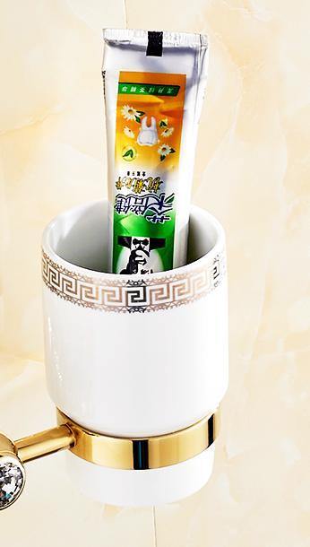 Luxury Gold Crystal Brass Bathroom Accessories - LuxVerve