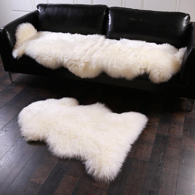 Soft Artificial Sheepskin Chair Cover - LuxVerve