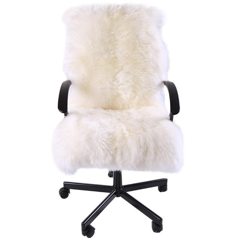 Soft Artificial Sheepskin Chair Cover - LuxVerve