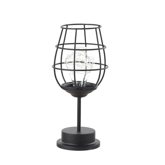 Retro Iron Art Minimalist Hollow Table Lamps - LuxVerve