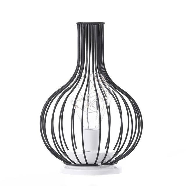 Retro Iron Art Minimalist Hollow Table Lamps - LuxVerve