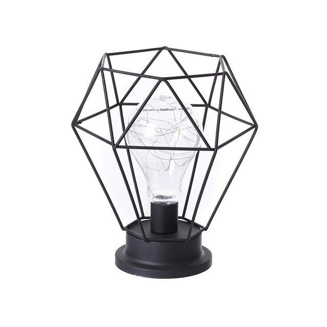 Retro Iron Art Minimalist Hollow Table Lamps - LuxVerve