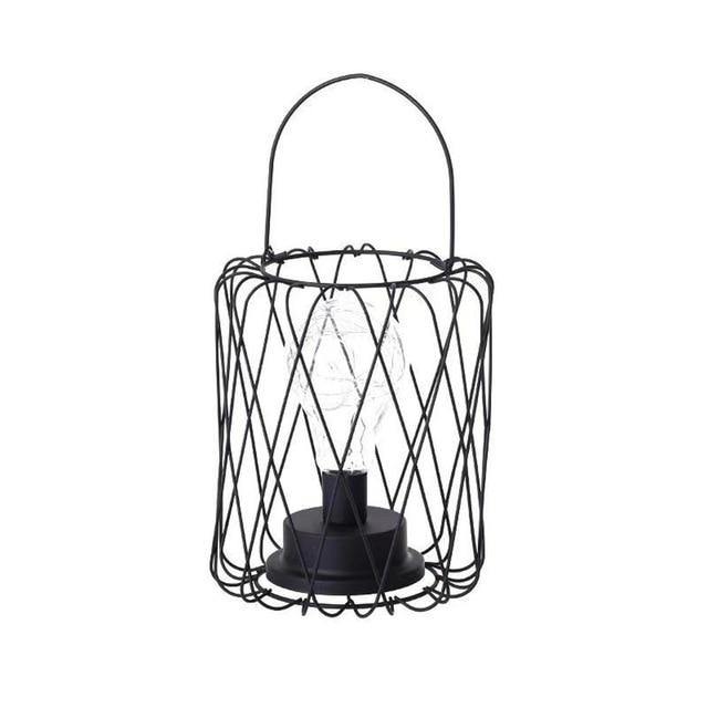 Retro Iron Art Minimalist Hollow Table Lamps - LuxVerve