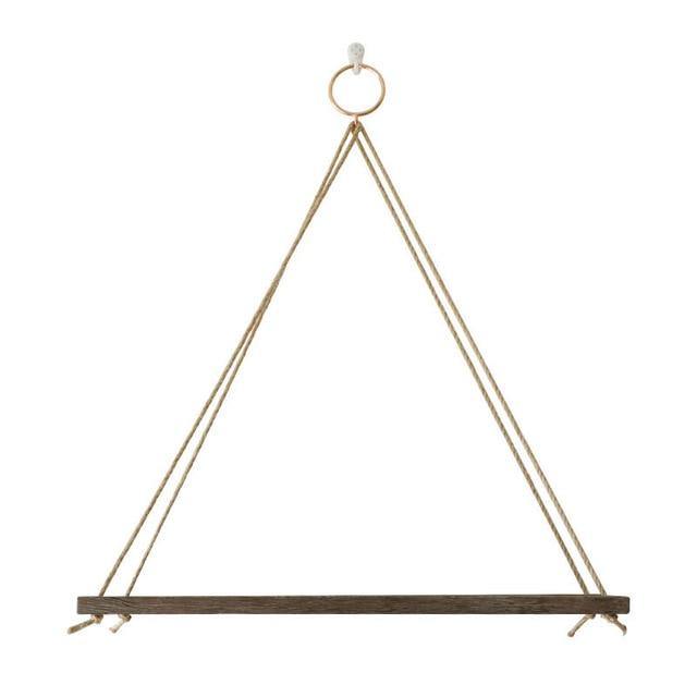 Rustic Wooden Hanging Shelf - LuxVerve