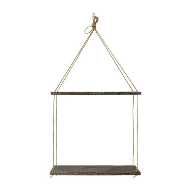 Rustic Wooden Hanging Shelf - LuxVerve