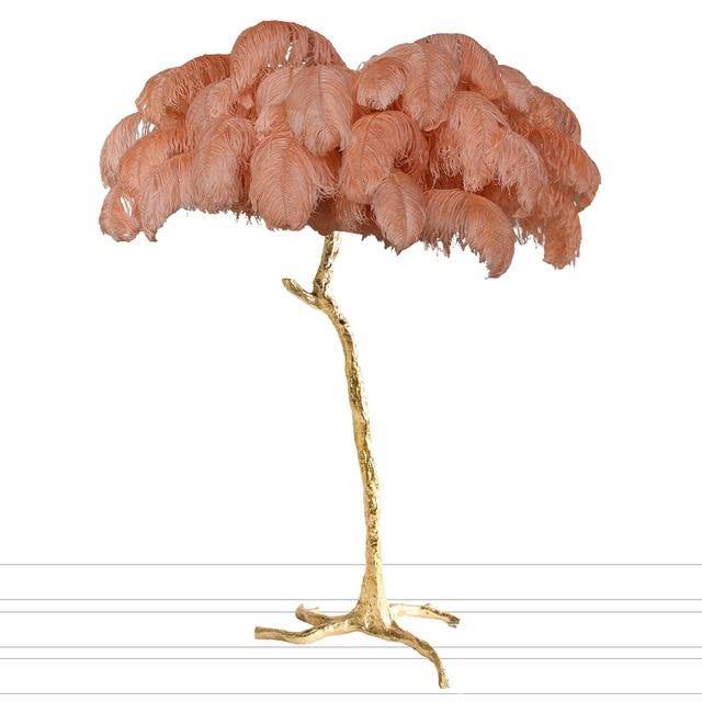 Nordic Ostrich Feather LED Floor Lamp - LuxVerve