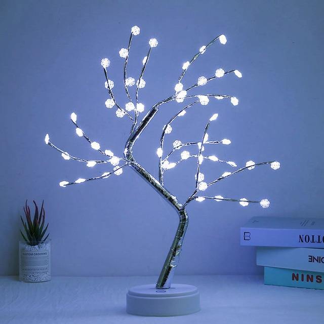 bonsai lighted tree tabletop LED Tabletop Bonsai Tree Lamp – FFMA-360