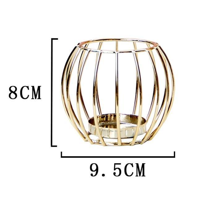 Golden Metal Candle Holder - LuxVerve