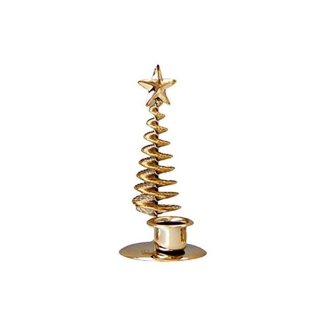 Golden Metal Candle Holder - LuxVerve