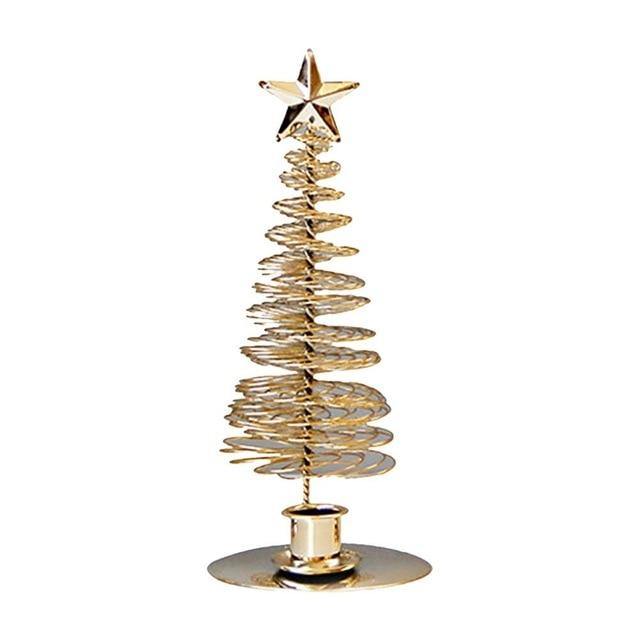 Golden Metal Candle Holder - LuxVerve