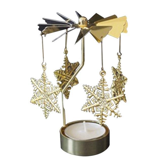 Golden Metal Candle Holder - LuxVerve