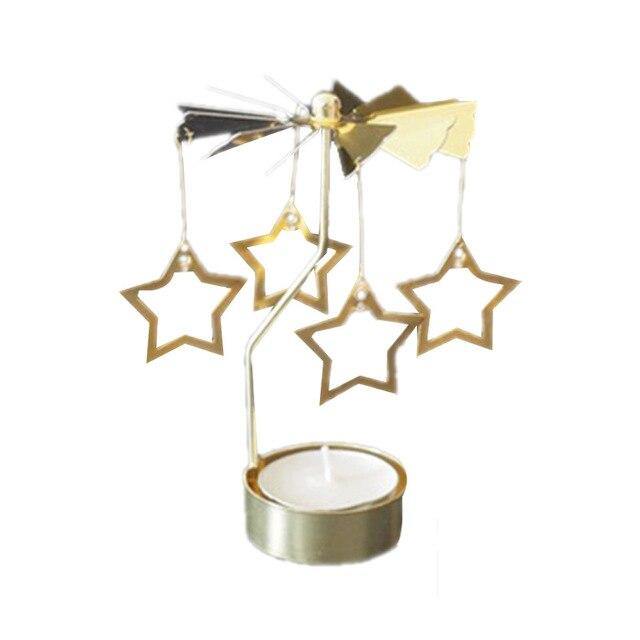 Golden Metal Candle Holder - LuxVerve