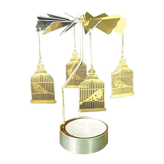 Golden Metal Candle Holder - LuxVerve