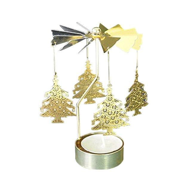 Golden Metal Candle Holder - LuxVerve