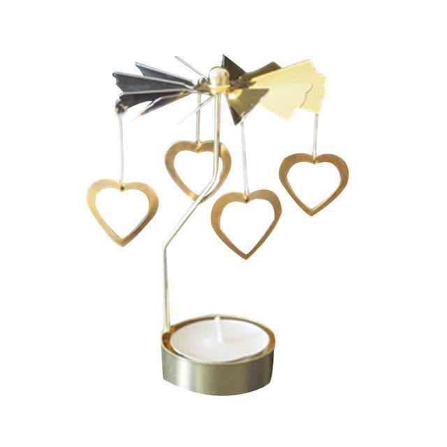 Golden Metal Candle Holder - LuxVerve