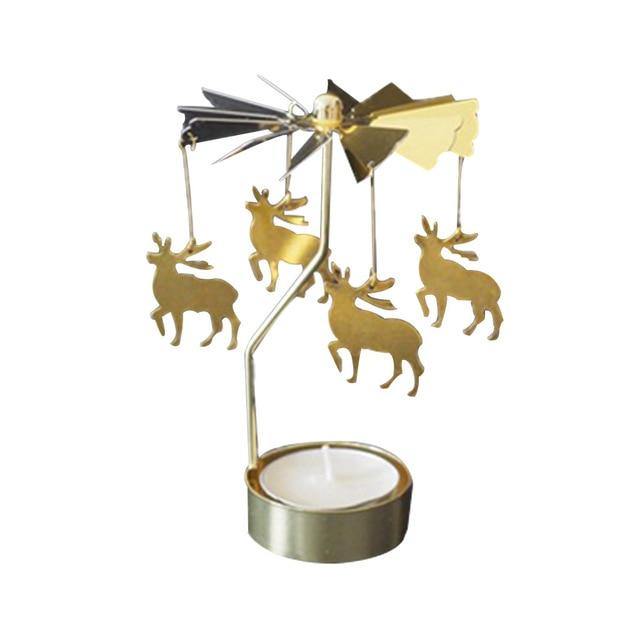 Golden Metal Candle Holder - LuxVerve