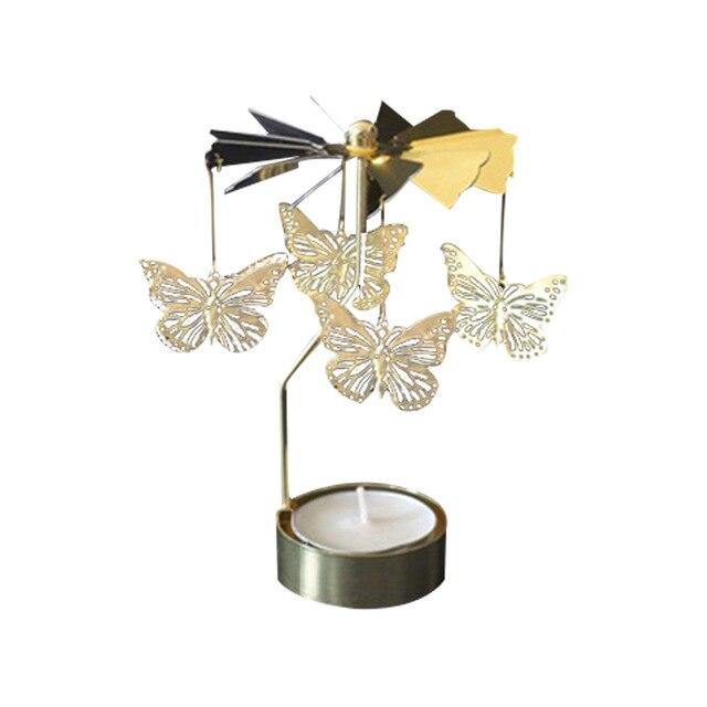 Golden Metal Candle Holder - LuxVerve
