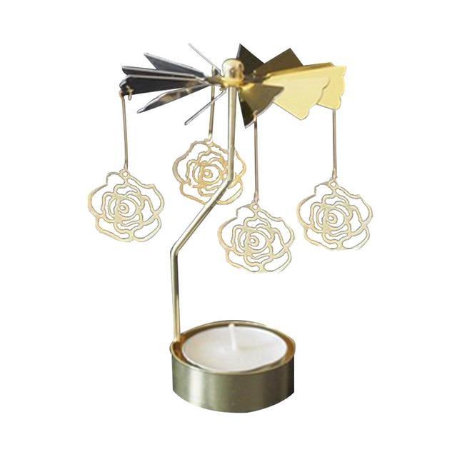Golden Metal Candle Holder - LuxVerve