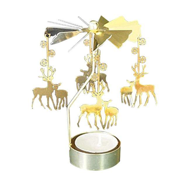 Golden Metal Candle Holder - LuxVerve