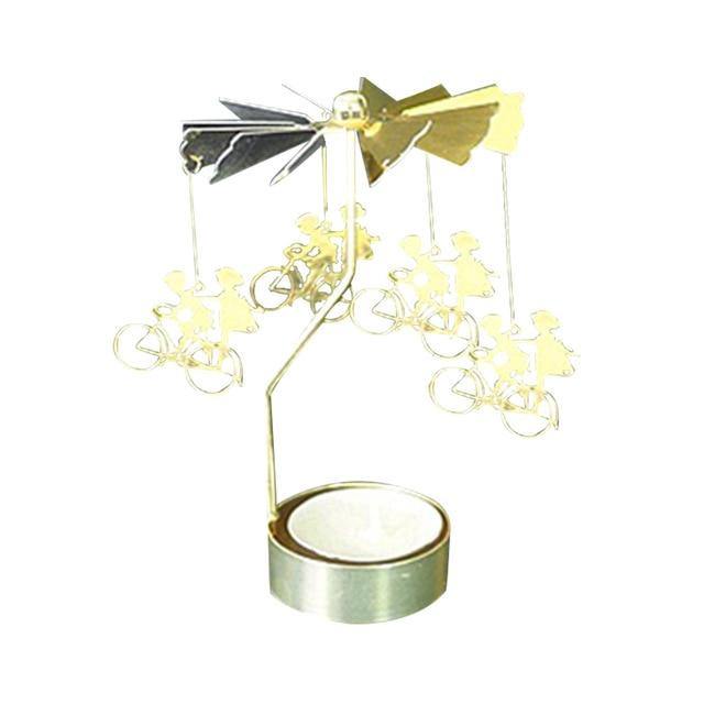 Golden Metal Candle Holder - LuxVerve