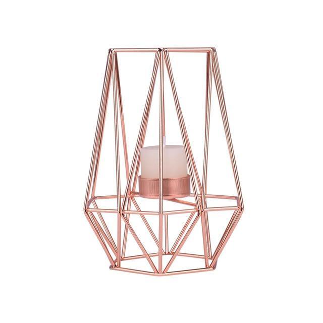 Golden Metal Candle Holder - LuxVerve