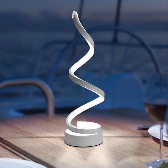 Modern LED Spiral Table Lamp - LuxVerve