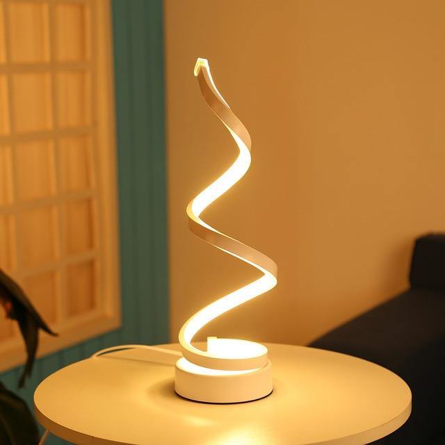 Modern LED Spiral Table Lamp - LuxVerve