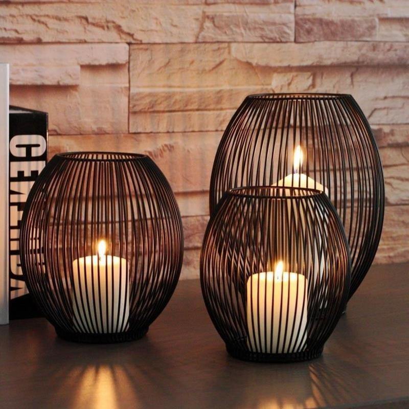 Hollow iron Candle Holder - LuxVerve