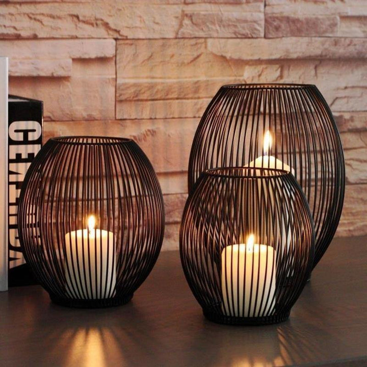 Hollow iron Candle Holder - LuxVerve