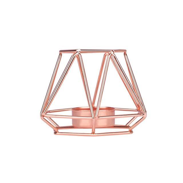 Golden Metal Candle Holder - LuxVerve