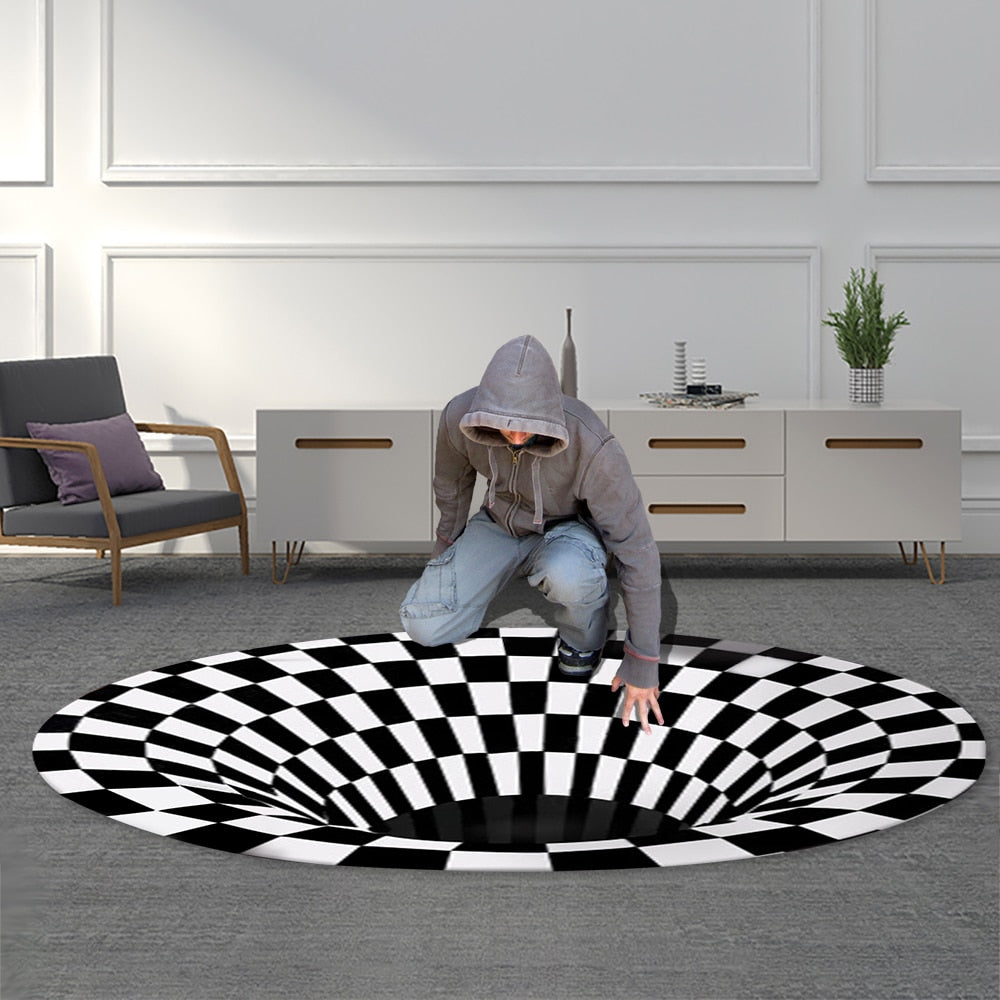 3D Vortex Illusion Rug