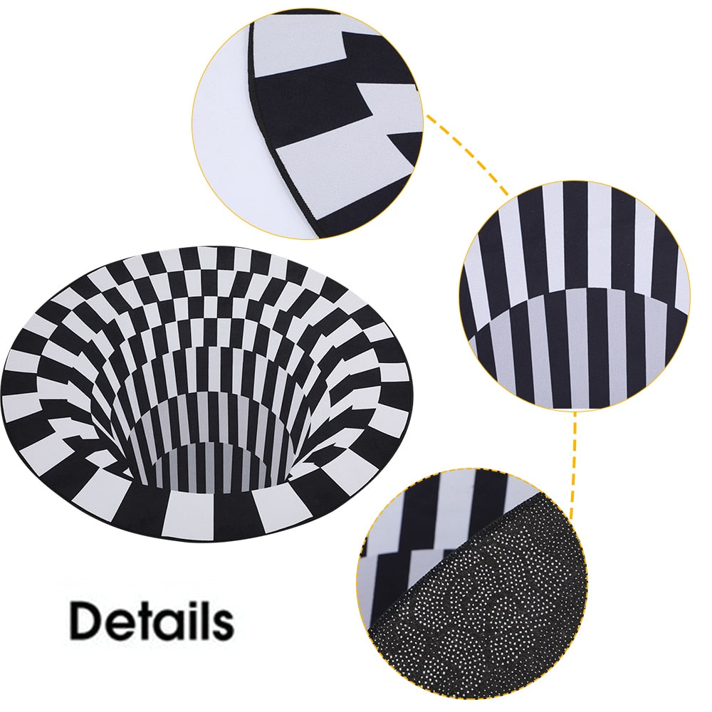 3D Vortex Illusion Rug