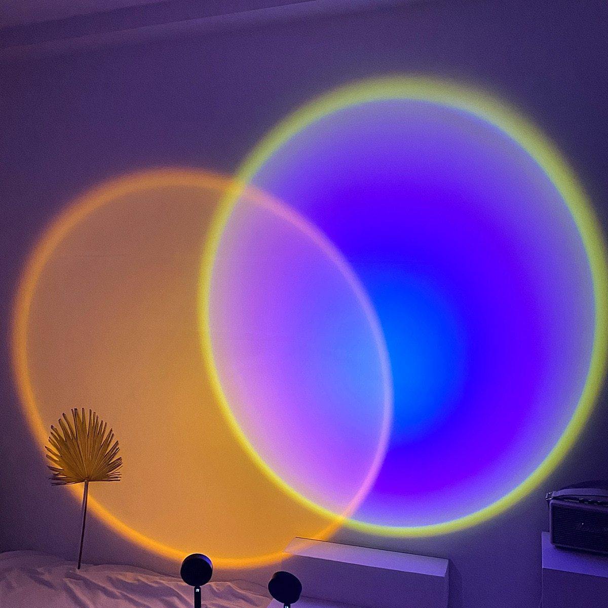 USB Button Rainbow Sunset Projector - LuxVerve