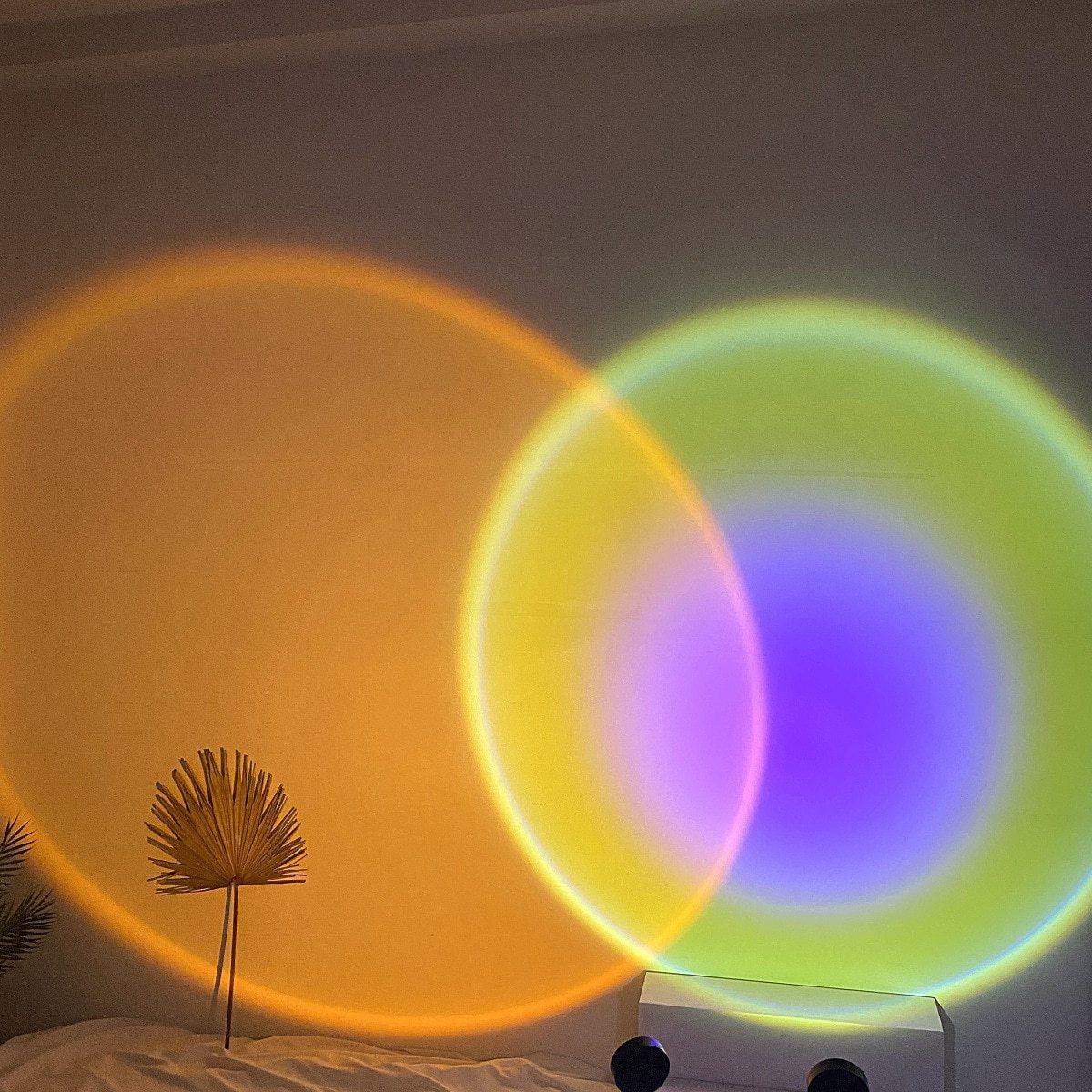 USB Button Rainbow Sunset Projector - LuxVerve