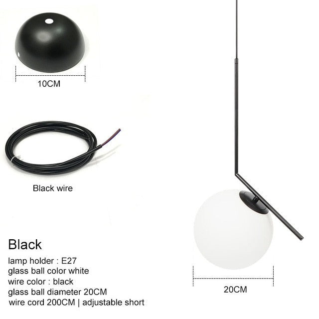 Modern Glass Ball Pendant Lights