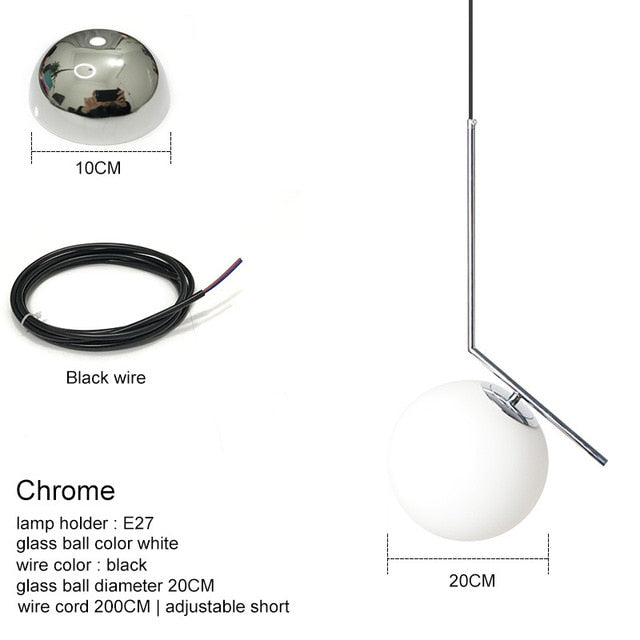 Modern Glass Ball Pendant Lights