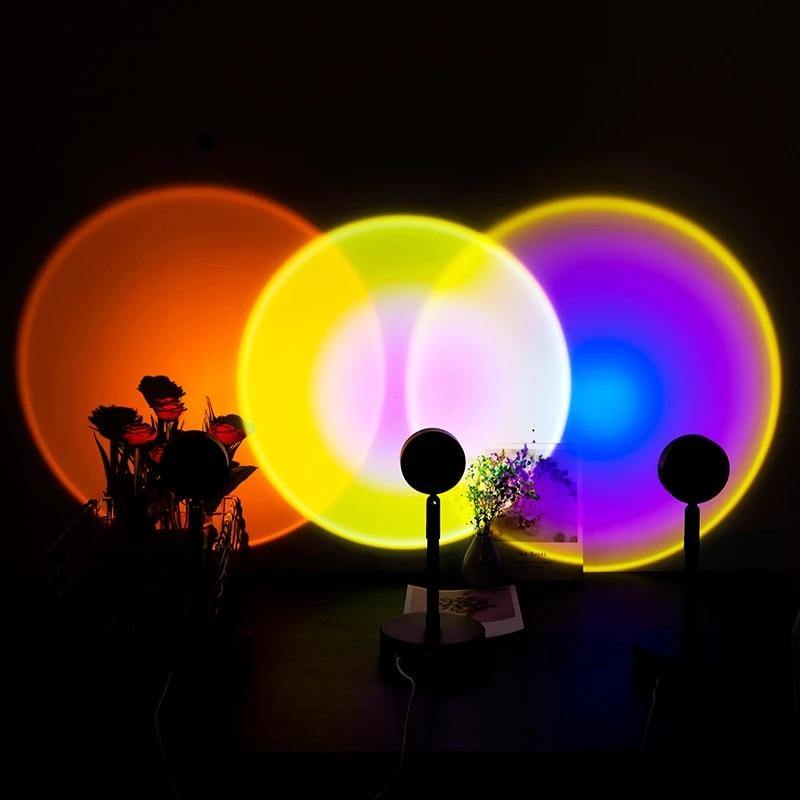 USB Button Rainbow Sunset Projector - LuxVerve