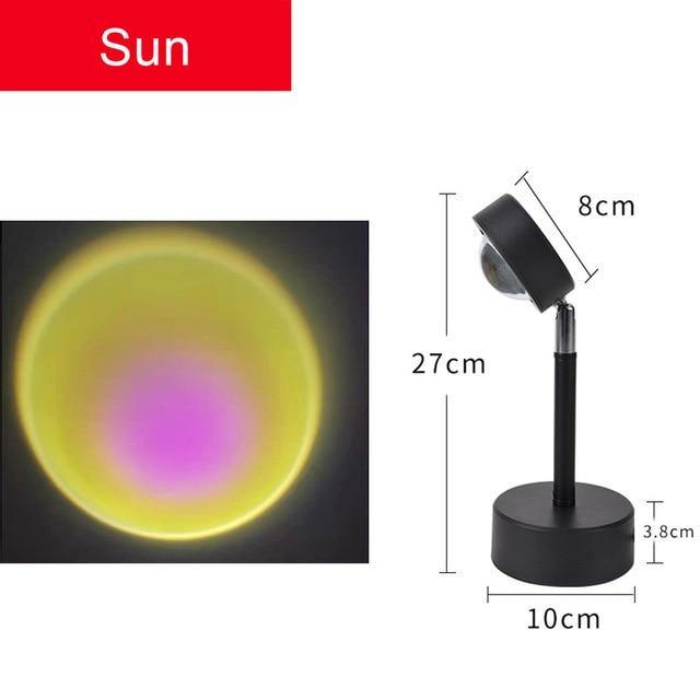 USB Button Rainbow Sunset Projector - LuxVerve