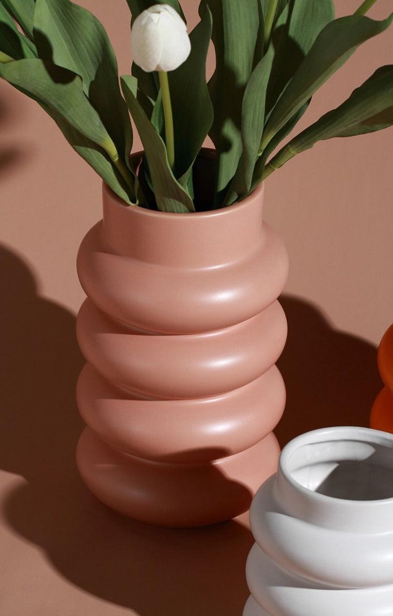 Chunky Rolls Ceramic Vase